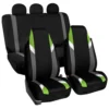 Supreme Modernistic Car Seat Covers - Full Set Green(Supreme Modernistic Car Seat Covers Full Set Green)