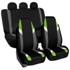 Supreme Modernistic Car Seat Covers - Full Set Green(Supreme Modernistic Car Seat Covers Full Set Green)