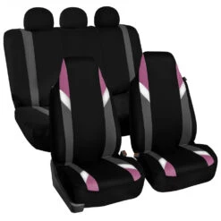 Supreme Modernistic Car Seat Covers - Full Set Pink(Supreme Modernistic Car Seat Covers Full Set Pink)