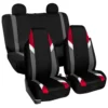Supreme Modernistic Car Seat Covers - Full Set Red(Supreme Modernistic Car Seat Covers Full Set Red)