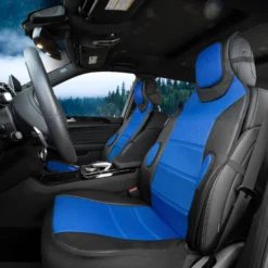 Leatherette Cushion Pads With 3D Air Mesh - Front - Blue(Leatherette Cushion Pads With 3d Air Mesh Front Blue) -FH Group FB202blue 1