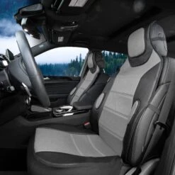 Leatherette Cushion Pads With 3D Air Mesh - Front - Gray(Leatherette Cushion Pads With 3d Air Mesh Front Gray) -FH Group FB202grey 1