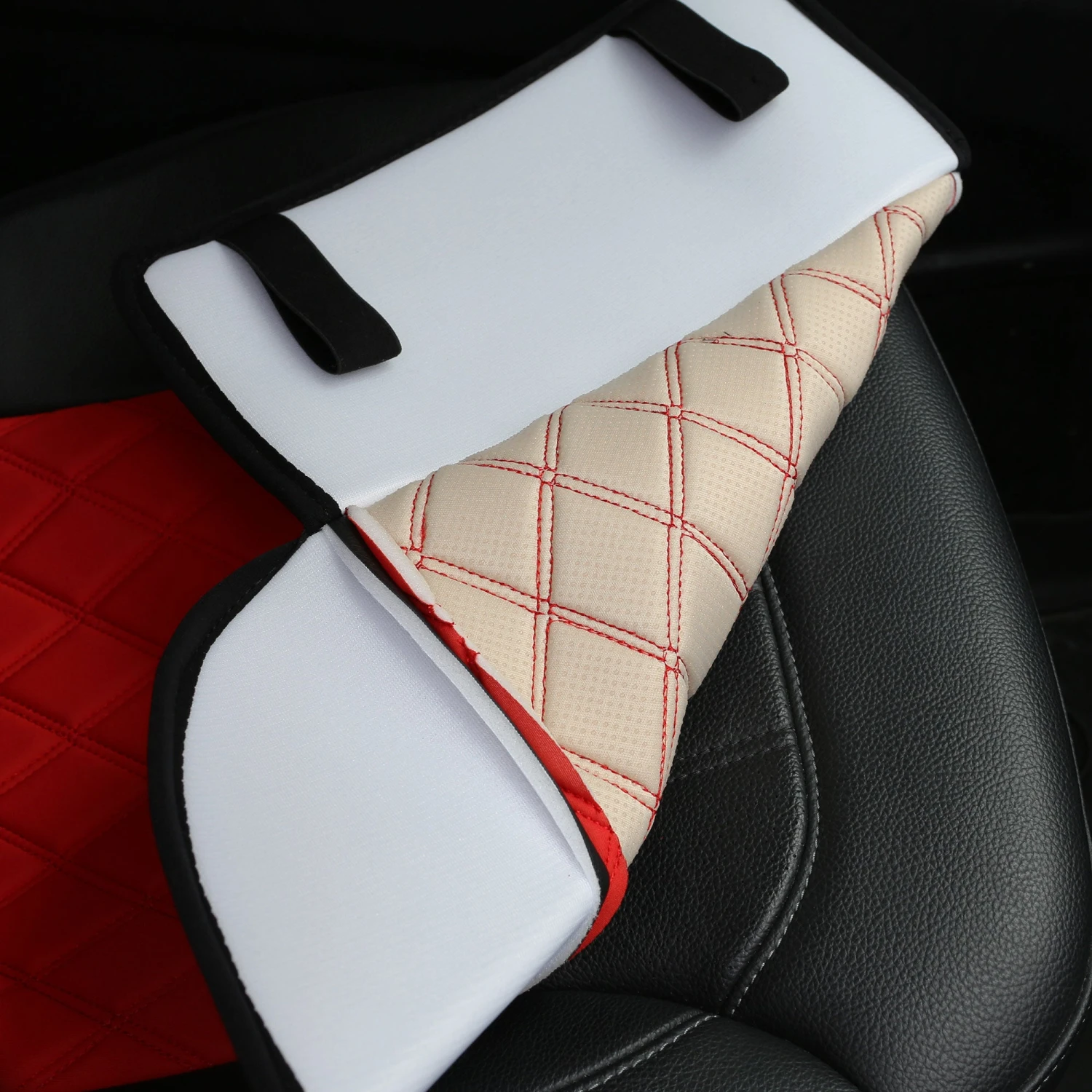 Faux Leather And NeoSupreme Seat Cushion Pad - Front Set Red(Faux Leather And Neosupreme Seat Cushion Pad Front Set Red) 5 Faux Leather And NeoSupreme Seat Cushion Pad - Front Set Red(Faux Leather And Neosupreme Seat Cushion Pad Front Set Red) - Image 5