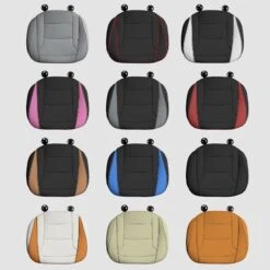 Faux Leather Seat Cushion Pad - 2 Piece Front Set Solid Beige(Faux Leather Seat Cushion Pad 2 Piece Front Set Solid Beige) 16 Faux Leather Seat Cushion Pad - 2 Piece Front Set Solid Beige(Faux Leather Seat Cushion Pad 2 Piece Front Set Solid Beige) -FH Group FH1205 beige 7