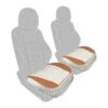 Faux Leather Seat Cushion Pad - 2 Piece Front Set Beige Tan(Copy Of Faux Leather Seat Cushion Pad 2 Piece Front Set Beige Tan)