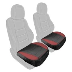 Faux Leather Seat Cushion Pad - 2 Piece Front Set Burgundy(Copy Of Faux Leather Seat Cushion Pad 2 Piece Front Set Burgandy)