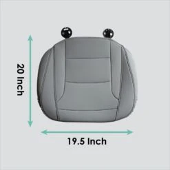 Faux Leather Seat Cushion Pad - 2 Piece Front Set Gray(Faux Leather Seat Cushion Pad 2 Piece Front Set Gray) -FH Group FH1205 gray 6