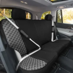 We Are Young Life Is Fun Checker Printed Seat Covers, Floor Mats, And Steering Wheel Cover - Black Combo Full Set(We Are Young Life Is Fun Checker Printed Seat Covers Floor Mats And Steering Wheel Cover Black Combo Full Set) 11 We Are Young Life Is Fun Checker Printed Seat Covers, Floor Mats, And Steering Wheel Cover - Black Combo Full Set(We Are Young Life Is Fun Checker Printed Seat Covers Floor Mats And Steering Wheel Cover Black Combo Full Set) -FH Group LF002115 black 3 v2 1