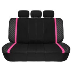 We Are Young Life Is Fun Checker Printed Seat Covers - Combo Full Set Pink(We Are Young Life Is Fun Checker Printed Seat Covers Combo Full Set Pink) 9 We Are Young Life Is Fun Checker Printed Seat Covers - Combo Full Set Pink(We Are Young Life Is Fun Checker Printed Seat Covers Combo Full Set Pink) -FH Group LF002115 pink 6 v2