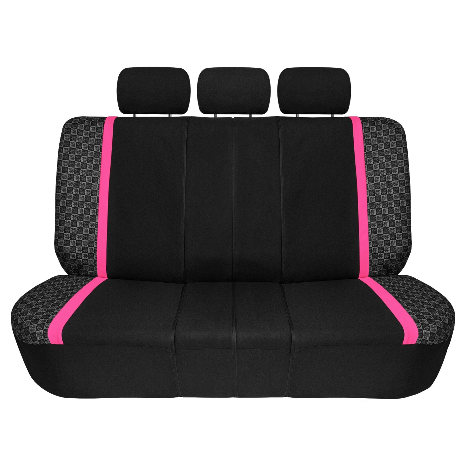 We Are Young Life Is Fun Checker Printed Seat Covers - Combo Full Set Pink(We Are Young Life Is Fun Checker Printed Seat Covers Combo Full Set Pink) 3 We Are Young Life Is Fun Checker Printed Seat Covers - Combo Full Set Pink(We Are Young Life Is Fun Checker Printed Seat Covers Combo Full Set Pink) - Image 3