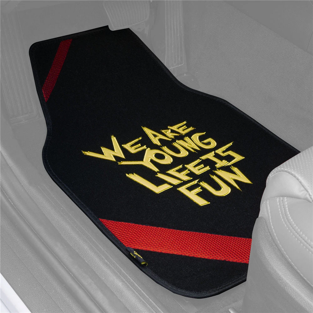 We Are Young Life Is Fun Non-Slip Carpet Floor Mats - Full Set Black Red Trim(We Are Young Life Is Fun Non Slip Carpet Floor Mats Full Set Black Red Trim) 9 We Are Young Life Is Fun Non-Slip Carpet Floor Mats - Full Set Black Red Trim(We Are Young Life Is Fun Non Slip Carpet Floor Mats Full Set Black Red Trim) - Image 9