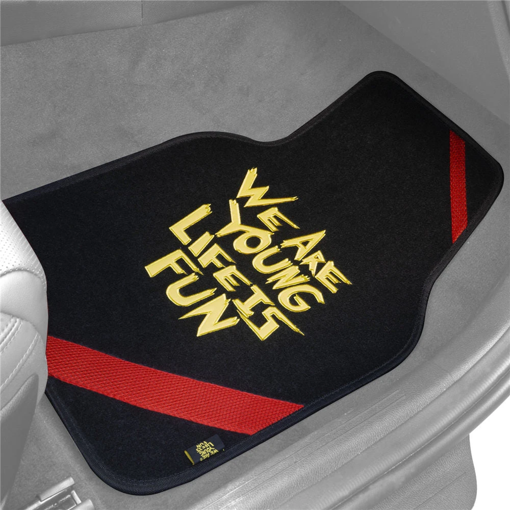 We Are Young Life Is Fun Non-Slip Carpet Floor Mats - Full Set Black Red Trim(We Are Young Life Is Fun Non Slip Carpet Floor Mats Full Set Black Red Trim) 6 We Are Young Life Is Fun Non-Slip Carpet Floor Mats - Full Set Black Red Trim(We Are Young Life Is Fun Non Slip Carpet Floor Mats Full Set Black Red Trim) - Image 6
