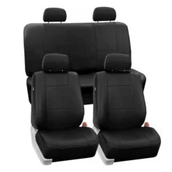 PU Leather Seat Covers - Full Set Black(Pu Leather Seat Covers Full Set Black)