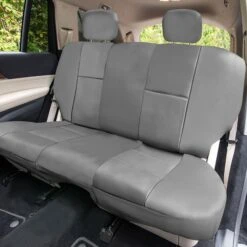 PU Leather Seat Covers - Full Set Gray(Pu Leather Seat Covers Full Set Gray) -FH Group PU001 solid gray 115 4