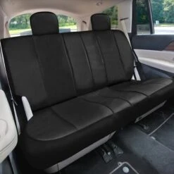 Racing PU Leather Seat Covers - Full Set Black(Racing Pu Leather Seat Covers Full Set Black) -FH Group PU003 black 5