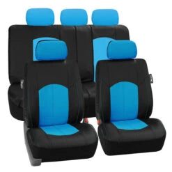 Highest Grade Faux Leather Seat Covers - Full Set Blue(Highest Grade Faux Leather Seat Covers Full Set Blue)