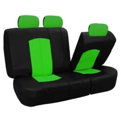 Highest Grade Faux Leather Seat Covers - Rear Green(Highest Grade Faux Leather Seat Covers Rear Green) -FH Group PU008green013split 1 e1616078826452
