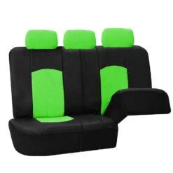 Highest Grade Faux Leather Seat Covers - Rear Green(Highest Grade Faux Leather Seat Covers Rear Green) -FH Group PU008green013split2 2 e1616078814205