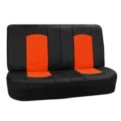 Highest Grade Faux Leather Seat Covers - Full Set Orange(Highest Grade Faux Leather Seat Covers Full Set Orange) -FH Group PU008orange010
