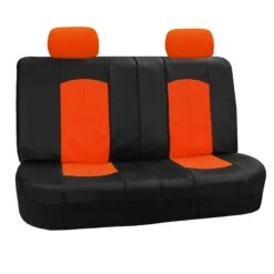 Highest Grade Faux Leather Seat Covers - Full Set Orange(Highest Grade Faux Leather Seat Covers Full Set Orange) -FH Group PU008orange012 1