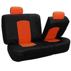 Highest Grade Faux Leather Seat Covers - Full Set Orange(Highest Grade Faux Leather Seat Covers Full Set Orange) -FH Group PU008orange012split