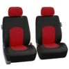 Highest Grade Faux Leather Seat Covers - Front Set Red(Highest Grade Faux Leather Seat Covers Front Set Red)