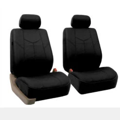 PU Leather Rome Seat Covers - Full Set Black(Pu Leather Rome Seat Covers Full Set Black) -FH Group PU009BLACK102