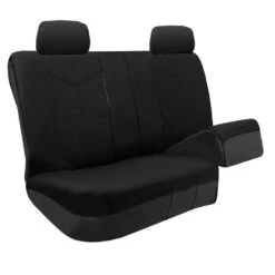 PU Leather Rome Seat Covers - Full Set Black(Pu Leather Rome Seat Covers Full Set Black) -FH Group PU009black012 split2