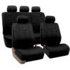 PU Leather Rome Seat Covers - Full Set Black(Pu Leather Rome Seat Covers Full Set Black)