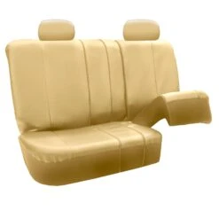Royal PU Leather Seat Covers- Rear Beige(Royal Pu Leather Seat Covers Rear Beige) -FH Group PU103beige012 split2