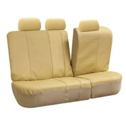Royal PU Leather Seat Covers- Rear Beige(Royal Pu Leather Seat Covers Rear Beige) -FH Group PU103beige013 split1 1 e1615487380130