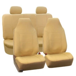 Royal PU Leather Seat Covers Full Set Beige(Royal Pu Leather Seat Covers Full Set Beige) -FH Group PU103beige114