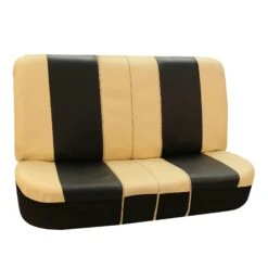 Royal PU Leather Seat Covers- Rear Beige / Black(Royal Pu Leather Seat Covers Rear Beige Black) -FH Group PU103beigeblack010