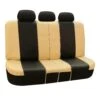 Royal PU Leather Seat Covers- Rear Beige / Black(Royal Pu Leather Seat Covers Rear Beige Black)