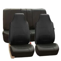 Royal PU Leather Seat Covers Full Set Black(Royal Pu Leather Seat Covers Full Set Black) -FH Group PU103black112