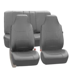 Royal PU Leather Seat Covers Full Set Gray(Royal Pu Leather Seat Covers Full Set Gray) -FH Group PU103gray112