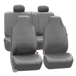 Royal PU Leather Seat Covers Full Set Gray(Royal Pu Leather Seat Covers Full Set Gray) -FH Group PU103gray114