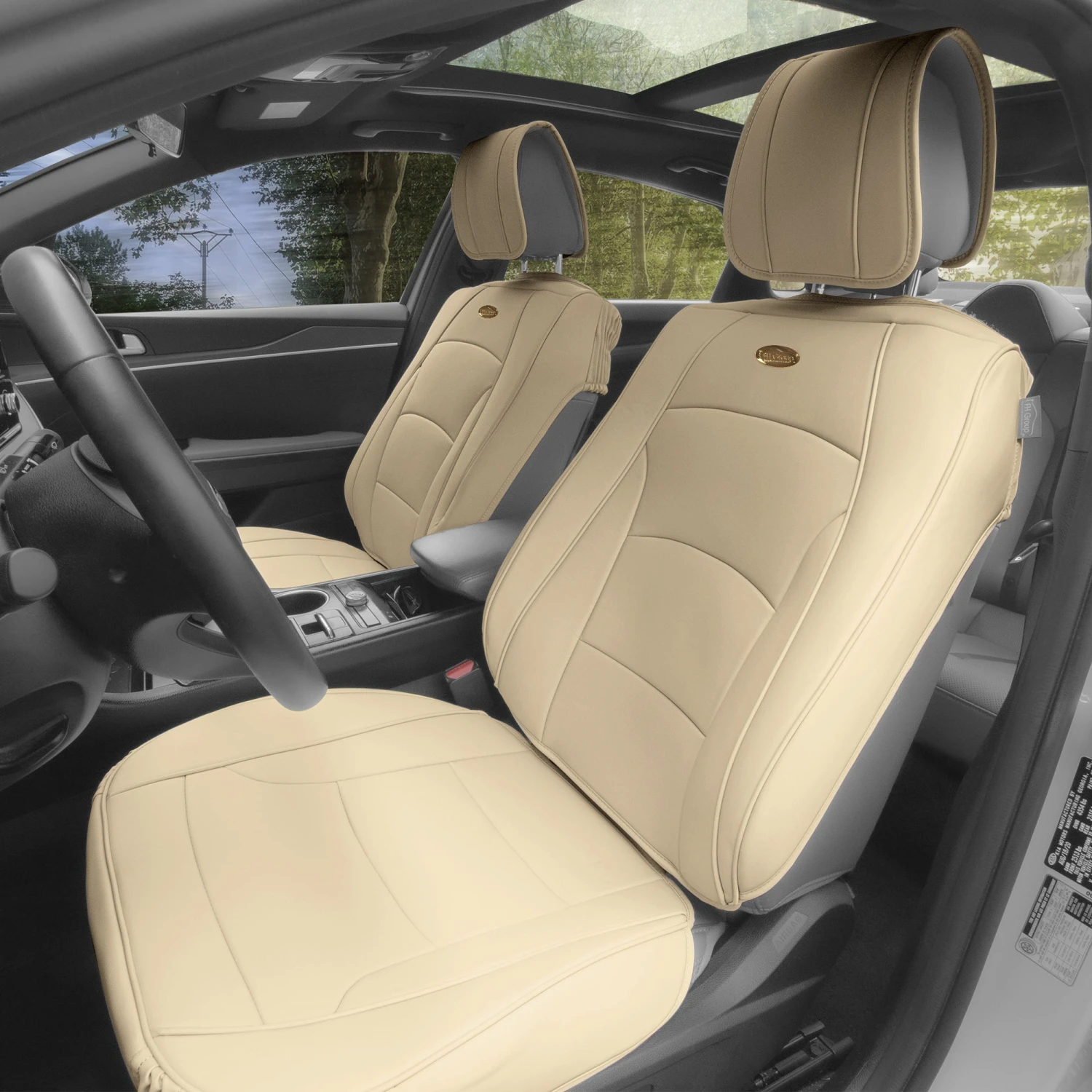 Ultra Comfort Deluxe Leatherette Seat Cushions - Full Set Beige(Ultra Comfort Deluxe Leatherette Seat Cushions Full Set Beige) 3 Ultra Comfort Deluxe Leatherette Seat Cushions - Full Set Beige(Ultra Comfort Deluxe Leatherette Seat Cushions Full Set Beige) - Image 3