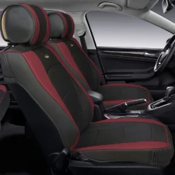 Ultra Comfort Deluxe Leatherette Seat Cushions - Front Set Burgundy(Ultra Comfort Deluxe Leatherette Seat Cushions Burgundy)