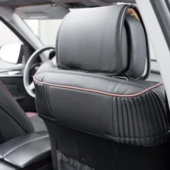 Ultra Comfort Deluxe Leatherette Seat Cushions - Full Set Black Red Trim(Ultra Comfort Deluxe Leatherette Seat Cushions Full Set Black Red Trim) -FH Group PU205blackbrown115 07 a4081e6b fed3 4d9d 82de 09ebf76fbc1b