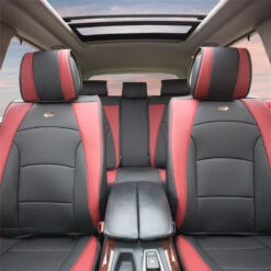 Ultra Comfort Deluxe Leatherette Seat Cushions - Full Set Burgundy(Ultra Comfort Deluxe Leatherette Seat Cushions Full Set Burgundy)