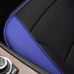 Ultra Comfort Deluxe Leatherette Seat Cushions - Front Set Blue(Ultra Comfort Deluxe Leatherette Seat Cushions Blue) -FH Group PU205blue corner