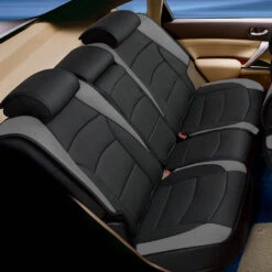 Ultra Comfort Deluxe Leatherette Seat Cushions - Full Set Gray / Black(Ultra Comfort Deluxe Leatherette Seat Cushions Full Set Gray Black) -FH Group PU205grayblack013 02 1ec21d4c 6715 4717 997f a88a13912394