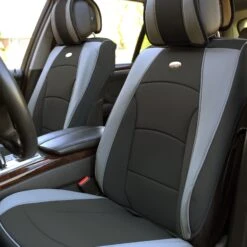 Ultra Comfort Deluxe Leatherette Seat Cushions - Full Set Gray / Black(Ultra Comfort Deluxe Leatherette Seat Cushions Full Set Gray Black) -FH Group PU205grayblack102 03