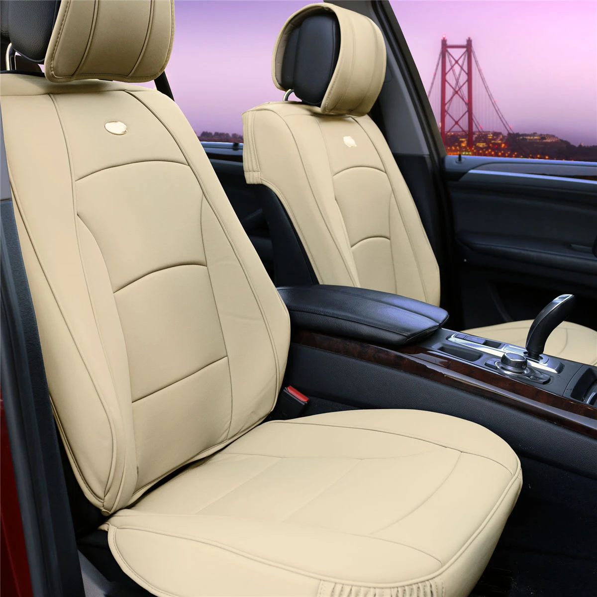 Ultra Comfort Deluxe Leatherette Seat Cushions - Full Set Beige(Ultra Comfort Deluxe Leatherette Seat Cushions Full Set Beige) 4 Ultra Comfort Deluxe Leatherette Seat Cushions - Full Set Beige(Ultra Comfort Deluxe Leatherette Seat Cushions Full Set Beige) - Image 4