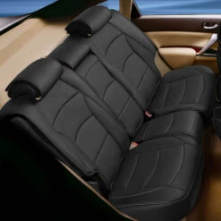 Ultra Comfort Deluxe Leatherette Bench Seat Cushions - Rear Black(Ultra Comfort Deluxe Leatherette Bench Seat Cushions Rear Black)