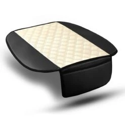Faux Leather Seat Cushion Pad W/ Front Pocket - Front Set Beige(Faux Leather Seat Cushion Pad W Front Pocket Front Set Beige) 16 Faux Leather Seat Cushion Pad W/ Front Pocket - Front Set Beige(Faux Leather Seat Cushion Pad W Front Pocket Front Set Beige) -FH Group PU211102 beige whitebackground texture retouch 1 e1562856693901