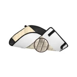 Faux Leather Seat Cushion Pad W/ Front Pocket - Front Set Beige(Faux Leather Seat Cushion Pad W Front Pocket Front Set Beige) 19 Faux Leather Seat Cushion Pad W/ Front Pocket - Front Set Beige(Faux Leather Seat Cushion Pad W Front Pocket Front Set Beige) -FH Group PU211102beige closeup