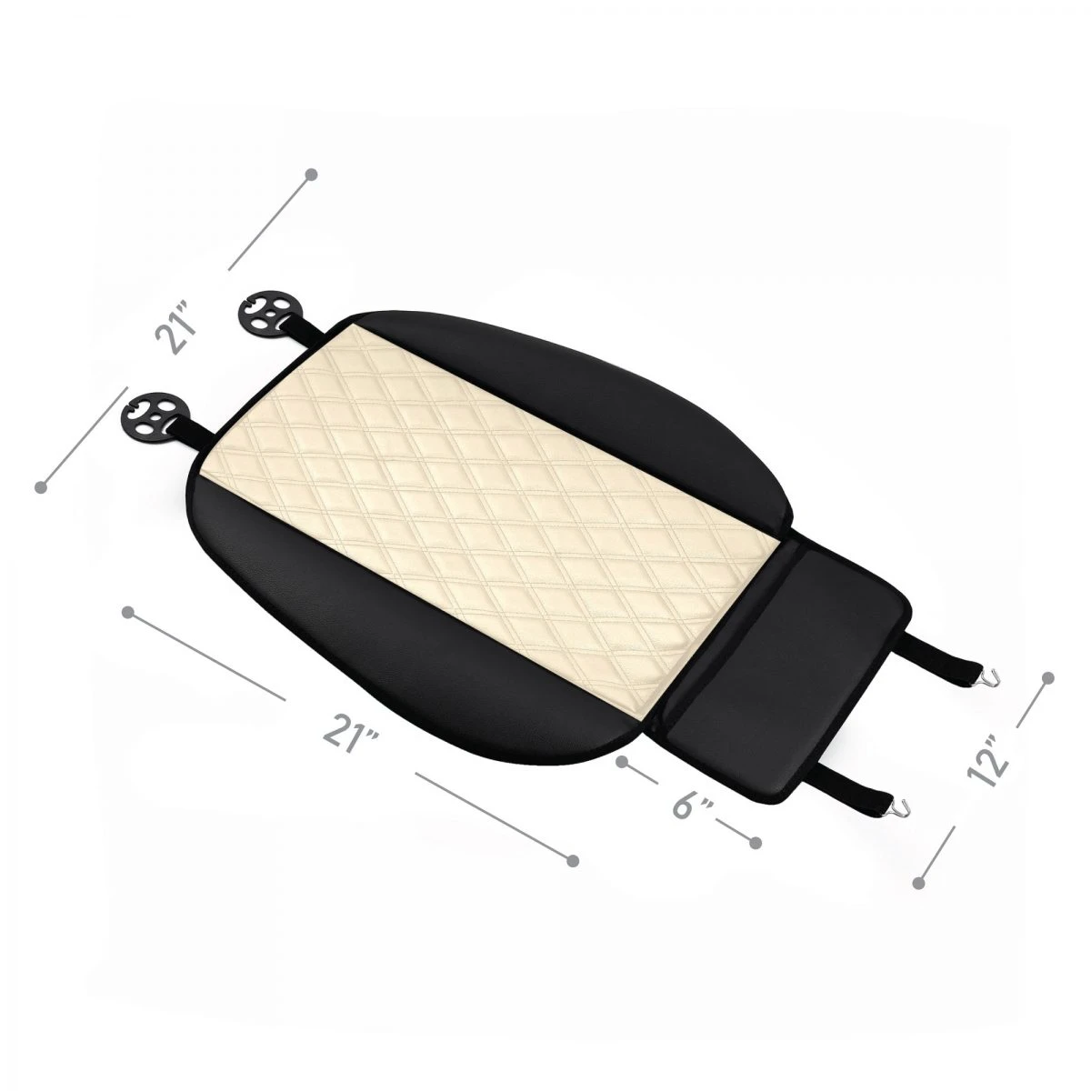 Faux Leather Seat Cushion Pad W/ Front Pocket - Front Set Beige(Faux Leather Seat Cushion Pad W Front Pocket Front Set Beige) 9 Faux Leather Seat Cushion Pad W/ Front Pocket - Front Set Beige(Faux Leather Seat Cushion Pad W Front Pocket Front Set Beige) - Image 9