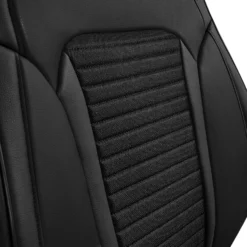 Tour19 Faux Leather 3D Mesh Seat Cushions - Front Set Black(Tour19 Faux Leather 3d Mesh Seat Cushions Front Set Black) 10 Tour19 Faux Leather 3D Mesh Seat Cushions - Front Set Black(Tour19 Faux Leather 3d Mesh Seat Cushions Front Set Black) -FH Group PU219 black CLOSE